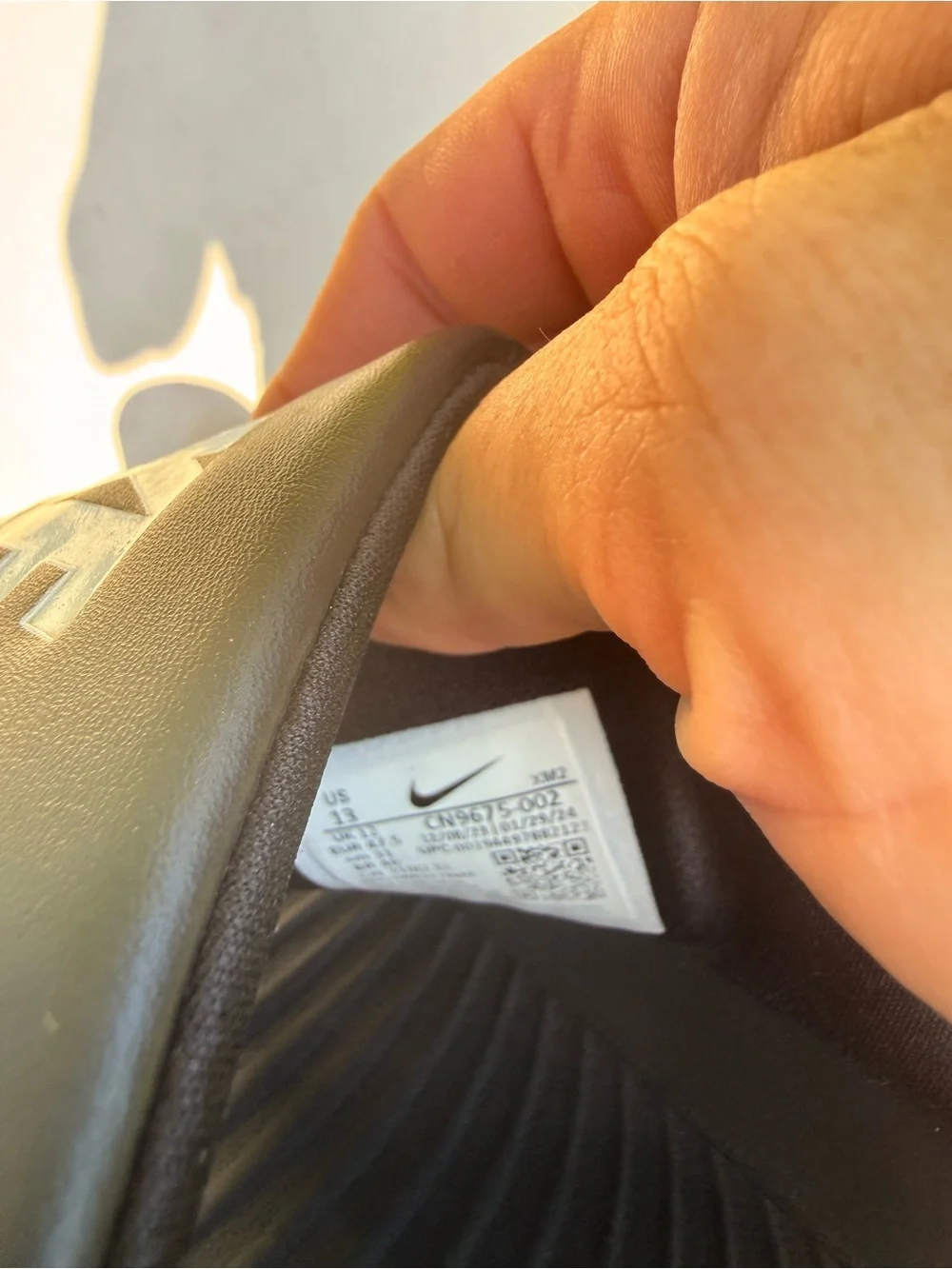 Men’s Nike Black Slides with White Logo